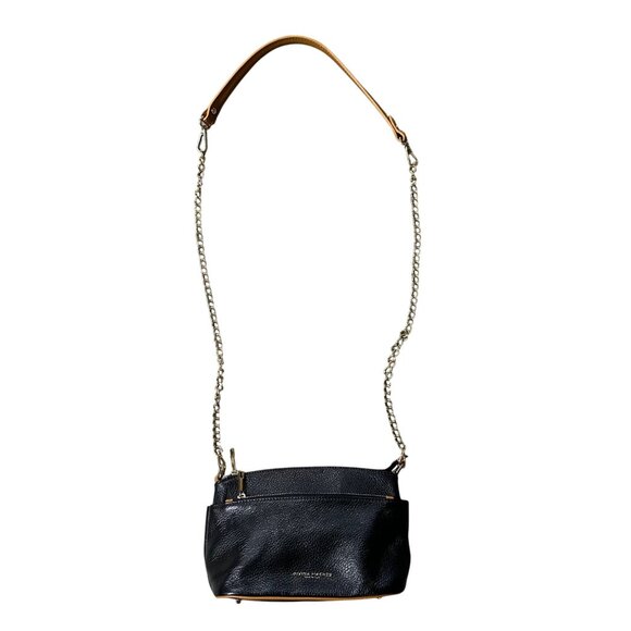 Italian Leather Purse Divina Firenze Black Brown Crossbody Shoulder Bag Italy - Picture 2 of 16